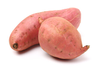 sweet potato on the white background