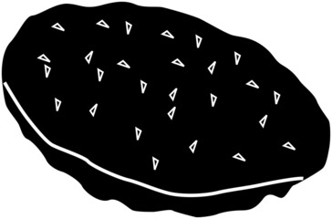 カレーパンのシルエット素材