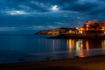 sunset over the sea Arguineguin