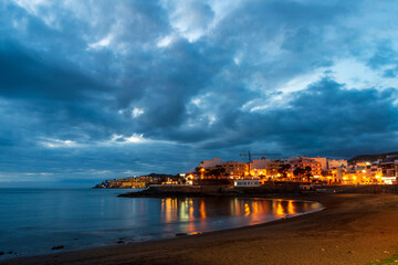sunset over the sea Arguineguin
