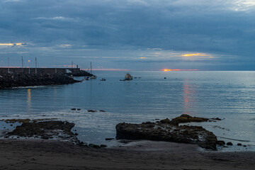 sunset over the sea Arguineguin