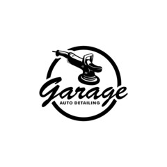 Auto Detailing Logo Design, Image, Template, Garage, Polisher, Vector