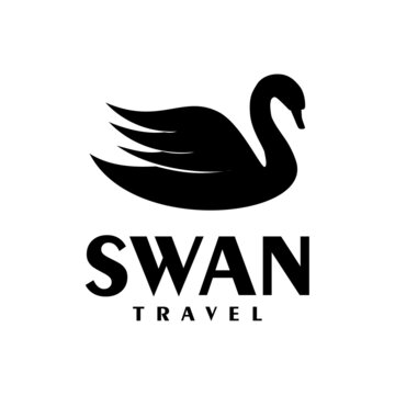 Swan Logo Design, Image, Inspiration, Animal, Bird, Company, Travel, Beauty, Template