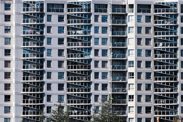 Fototapeta premium Concrete jungle high density apartment building in Sydney, Australia