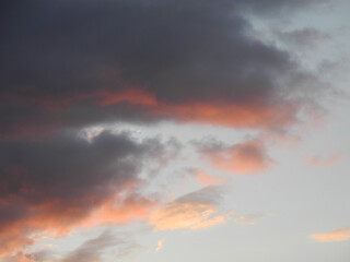 red sky and clouds