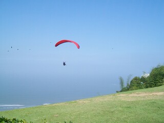 paraglider in the sky