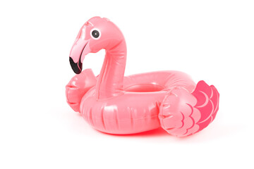 Perfect summer accessory for the beach with inflatable flamingo cup holder - 469299789