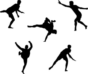 jumping man silhouettes
