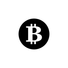 Bitcoin icon on transparent background. Cryptocurrency logo. Bitcoin icon sign payment symbol. Simple sign.