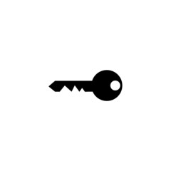 Door key. Key icon vector. Flat illustration on white backdrop. Simple vector.