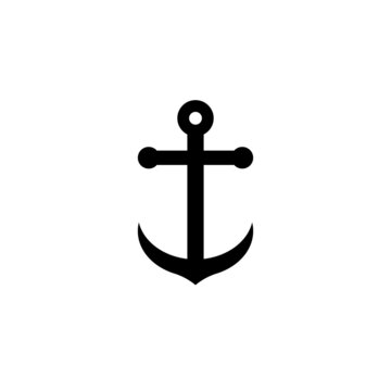 Anchor icon, great design for any purposes. Linear illustration with anchor icon. Vector pattern.