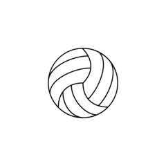 Volleyball icon on transparent background. Sports game. Play button icon vector illustration. Vector graphic.