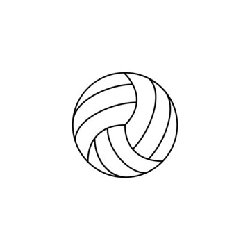 Volleyball icon on transparent background. Sports game. Play button icon vector illustration. Vector graphic.