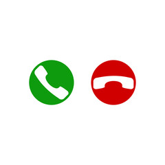 Answer and decline phone icon. Call icon vector. Web icon. Telephone symbol.