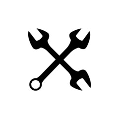 Wrench icon. Simple vector illustration. Symbol, logo illustration. Flat icon on white backdrop.