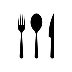 Icon with spoon fork knife icon. Cutlery icon. Vector eps. Vector isolated symbol illustration.