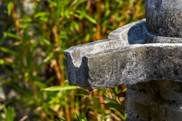Stone mill running water pool in Chinese classical garden