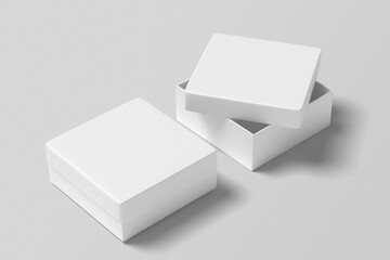 Packaging square box mockup. 3d rendering object.