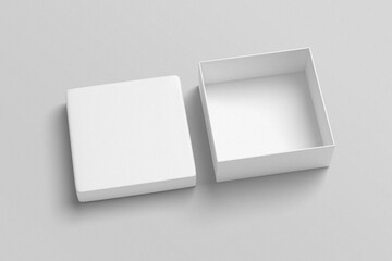 Packaging square box mockup. 3d rendering object.