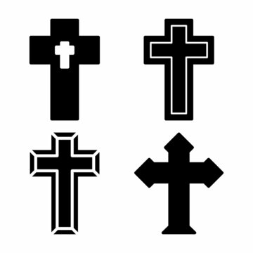 Religion Cross Icon Design Vector Template Illustration