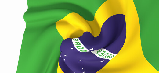 brazil flag background flying modern