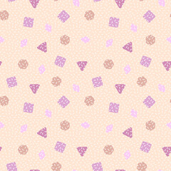 Vector abstract seamless pattern. Retro style, fashion design 80-90s