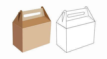 Take Away Box. Vector Isolated Set of Take Away Boxes