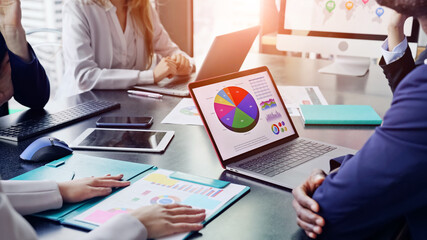 Group of multi racial people meeting in the office. Global business. Teamwork of business. Diversity.