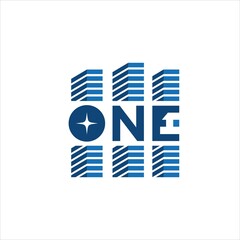 ONE BUILDING LOGO VECTOR TEMPLATE