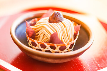 Chestnut Maron Mont Blanc Cake 