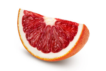 Blood red oranges isolated on white background with clipping path and full depth of field
