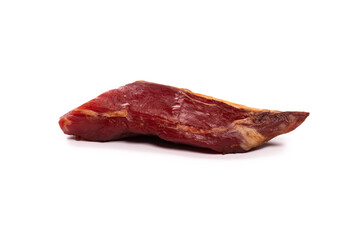 Smoked meat isolated on a white background.