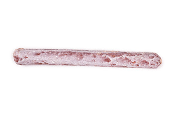 Tasty salami isolated on a white background.