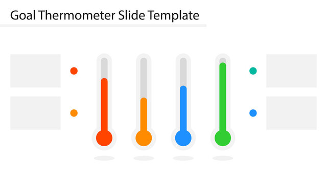 Goal Thermometer Slide Template. Clipart image