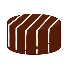 ホワイトチョコレートがかかった丸いチョコレート