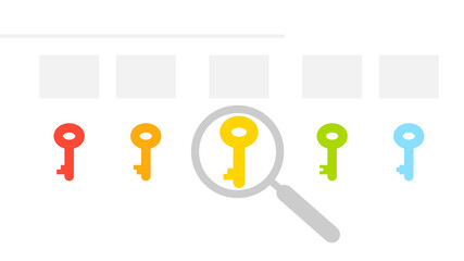 Key findings slide template. Clipart image