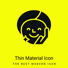 Beauty Treatment minimal bright yellow material icon
