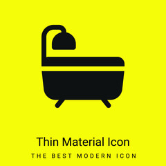 Bath minimal bright yellow material icon