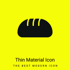 Bread minimal bright yellow material icon