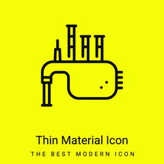 Bagpipes minimal bright yellow material icon