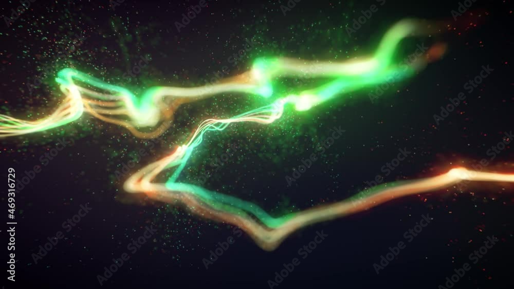 Poster abstract organic fluid particles fx graphic intro background/ 4k animation of an abstract wallpaper 