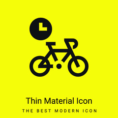 Fototapeta premium Bike minimal bright yellow material icon