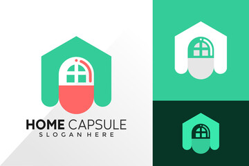 Home Capsule Clinic Logo Design Vector Template