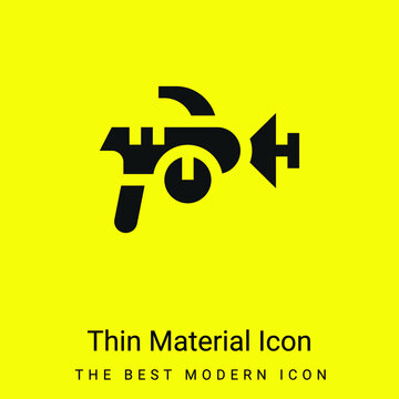 Blaster minimal bright yellow material icon