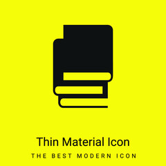 Books Stack Of Black Covers minimal bright yellow material icon