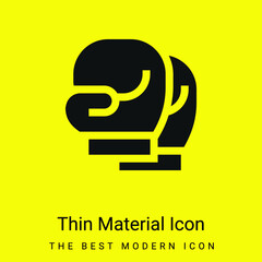 Boxing Gloves minimal bright yellow material icon