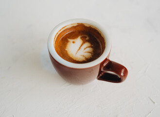 A cup of Hot chocolate on white background