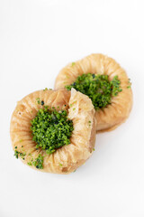 Fresh homemade Baklava middle eastern sweet dessert food pastry cakes