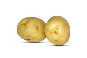 New potato isolated on white background close up