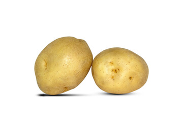 New potato isolated on white background close up